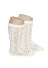 Cotton Openwork Knee High Socks