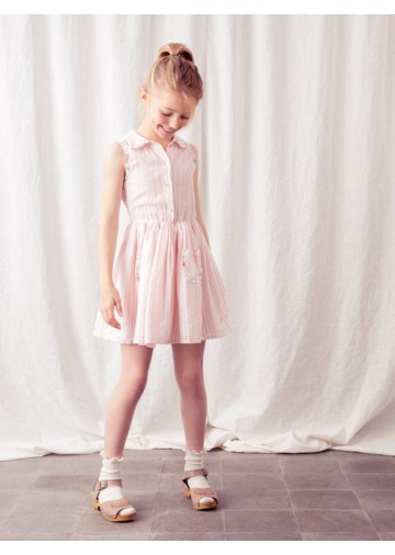 Striped Dress with Flowers