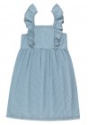 Striped Denim Frills Dress
