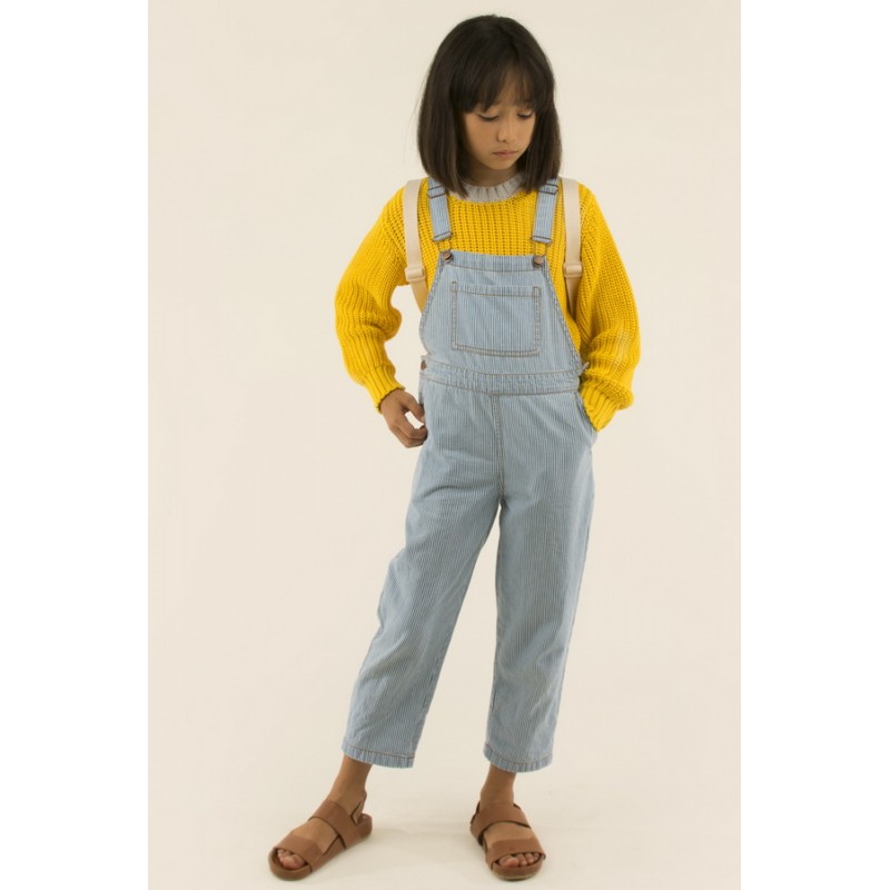 tiny cottons Striped Denim Dungaree