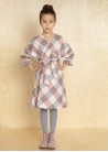 Kimono Plaid Dress