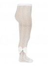 Perle Openwork Tights with Bow