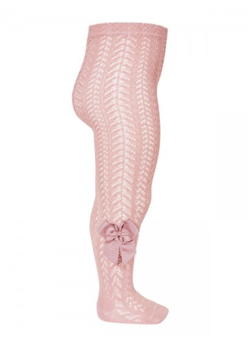Perle Openwork Tights with Bow