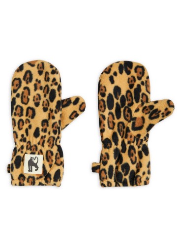 Basic Leopard Fleece Mittens