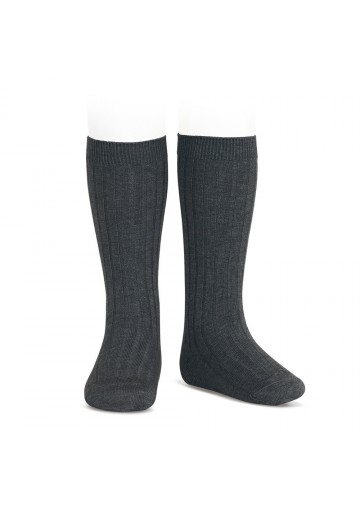 Basic Rib Knee High Socks