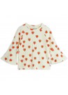 Outlined Hearts AOP Trumpet Sleeve Top