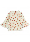 Outlined Hearts AOP Trumpet Sleeve Top