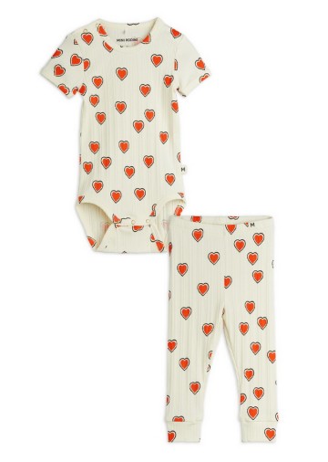 Outlined Hearts AOP Baby Set