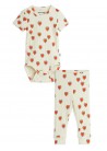 Outlined Hearts AOP Baby Set
