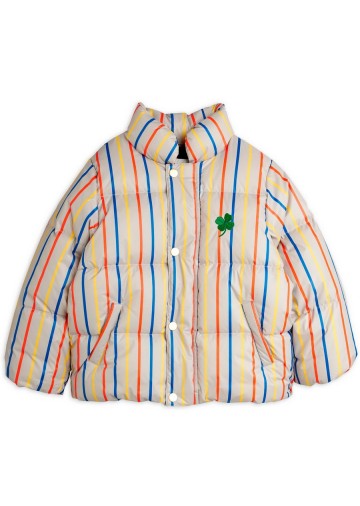 Clover Emb Stripe City Puffer Jacket