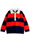 Clover Emb Knitted Rugby Sweater