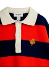 Clover Emb Knitted Rugby Sweater