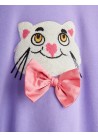 Cat With Bowtie Chenille Sweatshirt