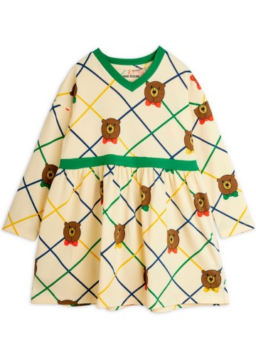 Bear Check AOP LS Dress