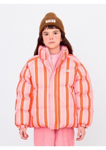 Retro Stripes Short Padded Jacket