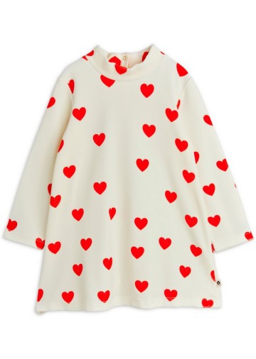 Hearts AOP Velour Dress