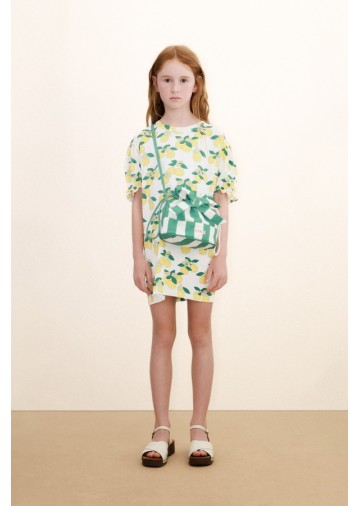 Oranges Puff Sleeve Dress