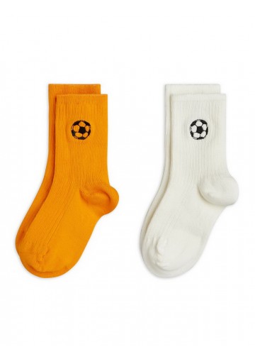 Football Emb Ribbed Socks 2 Pack