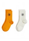 Football Emb Ribbed Socks 2 Pack