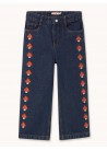 Mini Mushrooms Emb Denim Pants