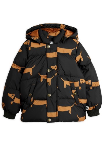 Dog AOP Hooded Puffer Jacket
