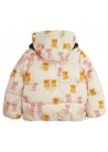 Kittens AOP Faux Fur Collar Puffer Jacket