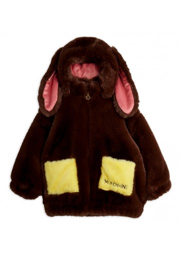 Rabbit Ear Faux Fur Jacket