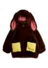 Rabbit Ear Faux Fur Jacket
