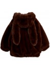 Rabbit Ear Faux Fur Jacket