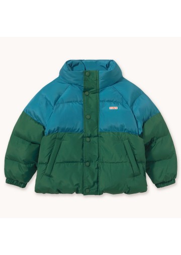 Color Block Short Padded Jacket
