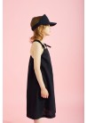 Black Ink Dungaree Dress